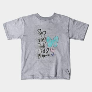 Rep that Pink Teal & Blue Kids T-Shirt